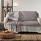 Заказать Стильный плед из хлопка, 220*220, бежевый. TES`DECOR. Ярмарка Мастеров. . Пледы для пикника Фото №3