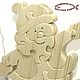 New Year's puzzle - a gift from Santa Claus I invite you to dance!. Puzzle. Wooden toys from grandfather Andrew. My Livemaster. Фото №4