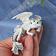 Toothless. White dragon. How to train your dragon 3, Brooches, Moscow,  Фото №1