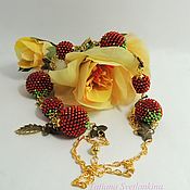 Украшения handmade. Livemaster - original item Strawberry Necklace-beads 