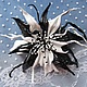 Brooch hairpin made of leather. Brooches. 'Flower rain'. Online shopping on My Livemaster.  Фото №2