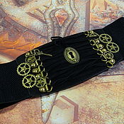 Аксессуары handmade. Livemaster - original item Belt made of eco-leather elastic band steampunk 