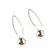 Silver ball earrings, threading earrings, earrings in the form of balls. Thread earring. Irina Moro. Online shopping on My Livemaster.  Фото №2