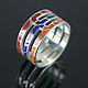 Patriot ring made of 925 sterling silver and BS0008 enamel, Rings, Yerevan,  Фото №1