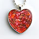 Heart pendant with painted red color, Pendant, Subotica,  Фото №1