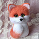 Fox toy from wool, Felted Toy, Moscow,  Фото №1