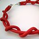 Necklace leather Red curls, Necklace, Moscow,  Фото №1