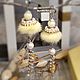 Mink, long earrings with stones 'Solar jellyfish', Stud earrings, Moscow,  Фото №1