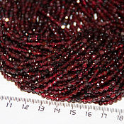 Материалы для творчества handmade. Livemaster - original item Garnet 3 mm with cut thread, beads made of natural stones. Handmade.