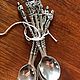 Silver teaspoons 'Seven wise men' 90 sample, Germany, Vintage Cutlery, Arnhem,  Фото №1