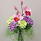 Большой букет орхидей и гортензии из полимерной глины для вазы, Букеты, Санкт-Петербург,  Фото №1