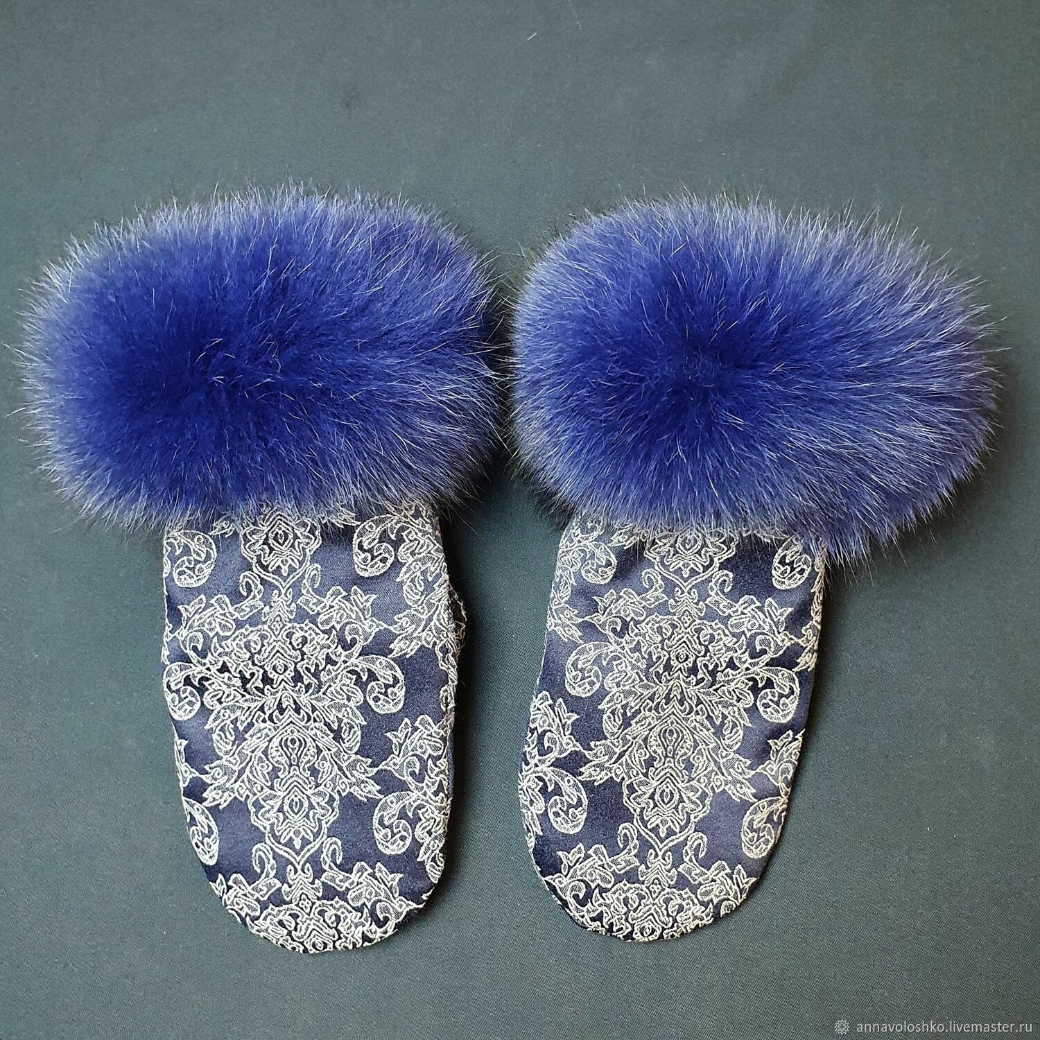 Jacquard mittens with arctic fox, Mittens, Moscow,  Фото №1