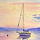 Seascape with ship painting for bedroom in modern style, Pictures, Moscow,  Фото №1