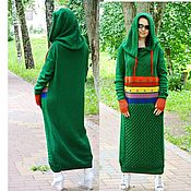 Вязаное длинное платье Летнее
