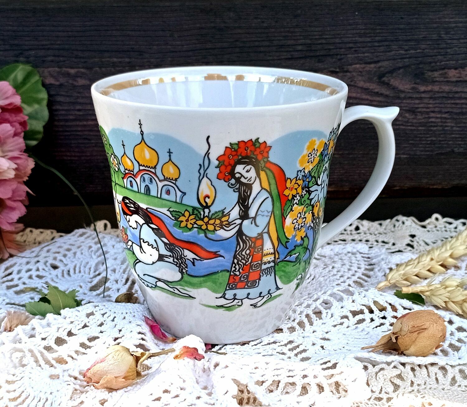 Винтаж: "Ночь на Ивана Купалу".Коллекционная кружка. КЭКХЗ. СССР купить ...