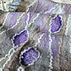 Серо-сиреневый валяный шарфик "Туман", Шарфы, Обнинск,  Фото №1