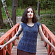 Dark blue cotton top. Tops. Irina-knitting. My Livemaster. Фото №6