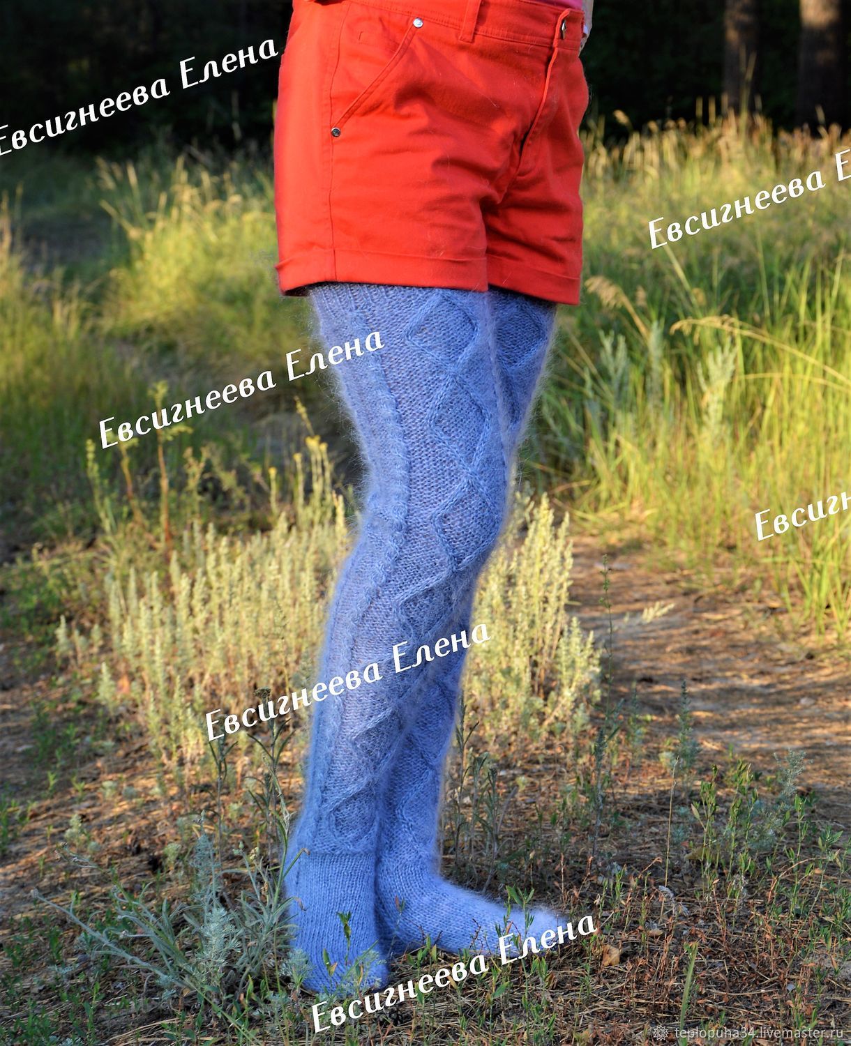 Гетры-чулки высокие пуховые женские вязаные купить в интернет-магазине ...