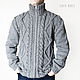 To better visualize the model, click on the photo. CUTE-KNIT NAT Onipchenko Fair Masters to Buy men's cardigan knitted zipper
