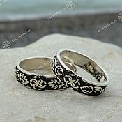 Русский стиль handmade. Livemaster - original item Wedding rings IN LEAVES. Handmade.