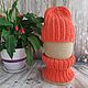 Knitted beanie hat for a girl made of hypoallergenic yarn. Caps. Vyazanye izdeliya i MK iz Alize Puffi. Ярмарка Мастеров.  Фото №6