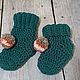 booties: A set of knitted socks for kids. Babys bootees. The magic of knitting. My Livemaster. Фото №6