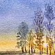 Зимнее утро. Картины. irina_aquarelles (Ирина Любавская). Интернет-магазин Ярмарка Мастеров.  Фото №2