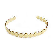 Украшения handmade. Livemaster - original item Gold dot bracelet, Hard gold plated bracelet 2023. Handmade.