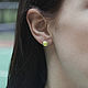 Tennis ball, sterling silver earrings with enamel. Stud earrings. Trinkki. Online shopping on My Livemaster.  Фото №2