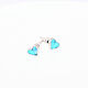 Turquoise Heart EARRINGS. Small Stud Earrings. Stud earrings. ARIEL - MOSAIC. My Livemaster. Фото №4