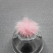 Материалы для творчества handmade. Livemaster - original item Fur pompom Pink 4 cm natural mink fur. Handmade.