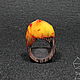 Ring of fire the resin and Wenge wood. Rings. Treas. Online shopping on My Livemaster.  Фото №2