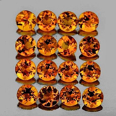 ручной работы. Ярмарка Мастеров - ручная работа Цитрин Мадейра натуральный IF-VVS, круг, 1,7мм, 200шт. Handmade.