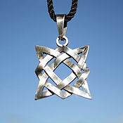 Русский стиль handmade. Livemaster - original item Amulet Star of Russia relief silver. Handmade.