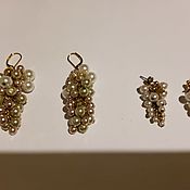 Винтаж handmade. Livemaster - original item Earrings GRAPE BUNCH pearl glass.. Handmade.