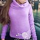 Sweater delicate lilac linked arms with clamp, Sweaters, Krivoy Rog,  Фото №1