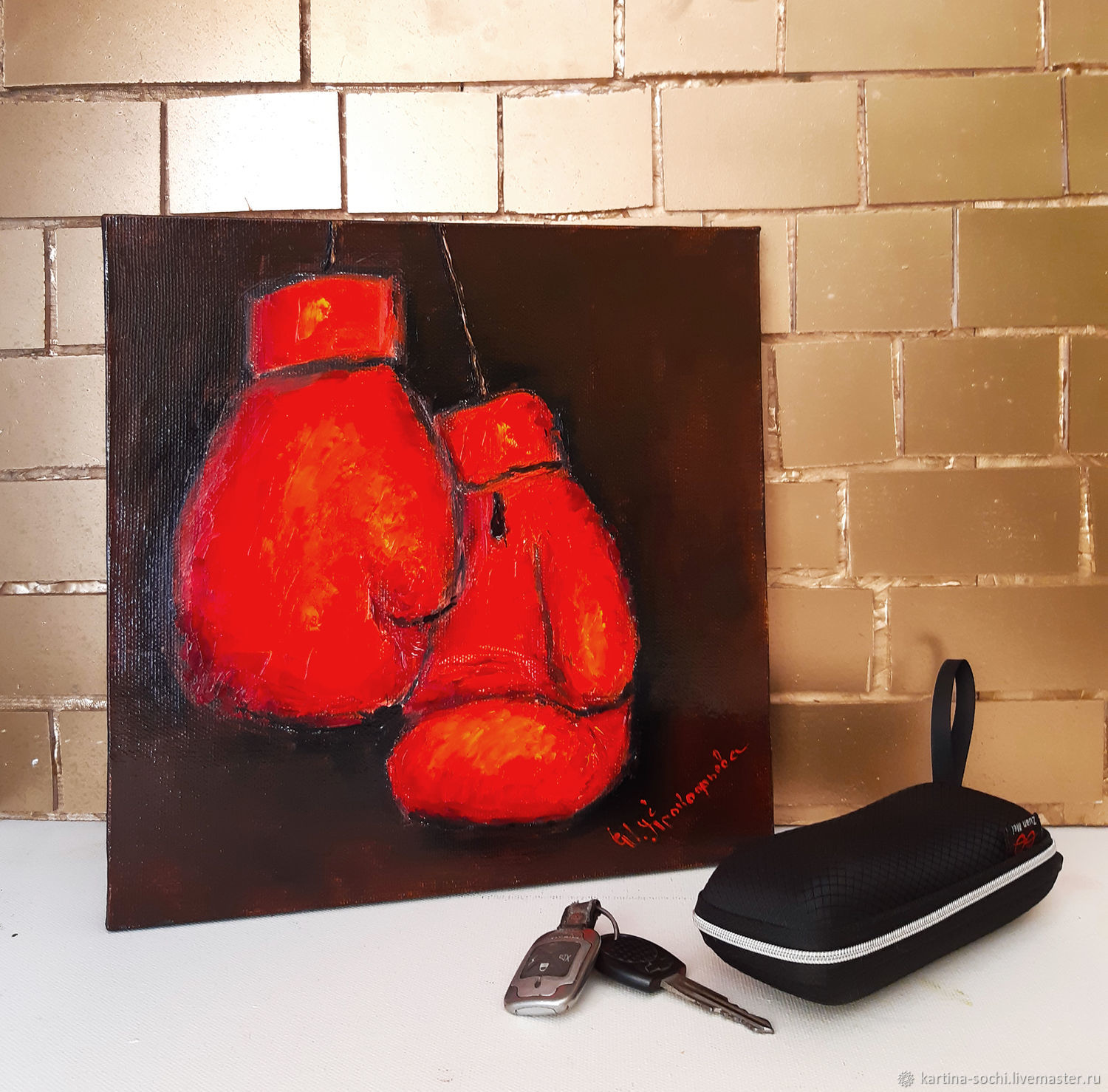 A gift to an athlete Painting boxing gloves купить на Ярмарке