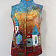 Felted vest 'Warm city 2'. Vests. silk wool. Online shopping on My Livemaster.  Фото №2