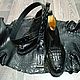 Half-boots and belt made of embossed crocodile skin, in black. Ankle boot. SHOES&BAGS. My Livemaster. Фото №5