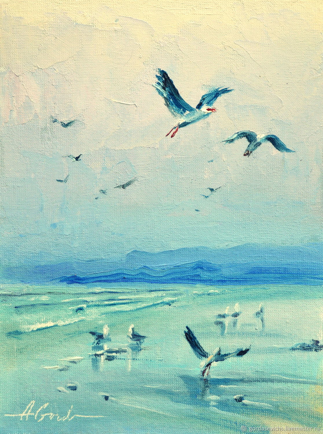 Чайки над морем картины художников