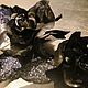Rose made of silk ' Golden Dupion', Brooches, Moscow,  Фото №1