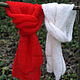 Красный и белый шарфы. Шарфы. IRINA GRUDKINA Handmade Knitwear. Ярмарка Мастеров.  Фото №5