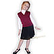 Школьная форма для девочки  - юбка плисе и деловой жилет.