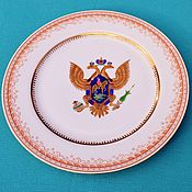 Винтаж handmade. Livemaster - original item XVIII century.Dish with the Russian coat of arms 