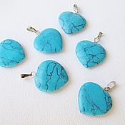 Материалы для творчества handmade. Livemaster - original item Heart Pendant, Heart Pendant, Turquoise blue. Handmade.