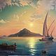 Картина «Неаполитанский залив» (по мотивам одноименной картины И. Айва, Картины, Санкт-Петербург,  Фото №1