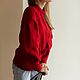 Women's linen shirt Lyudmila, color red. Shirts. molinialife. My Livemaster. Фото №6
