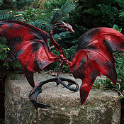 Огненный элементный дракон фигурка игрушка дракончик