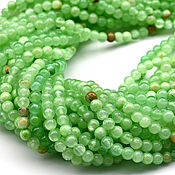 Материалы для творчества handmade. Livemaster - original item Onyx green 4 mm, beads ball smooth, natural stone. Handmade.