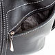 Кожаная сумка-рюкзак "Афина" черная. Классическая сумка. Кожинка. Ярмарка Мастеров.  Фото №5
